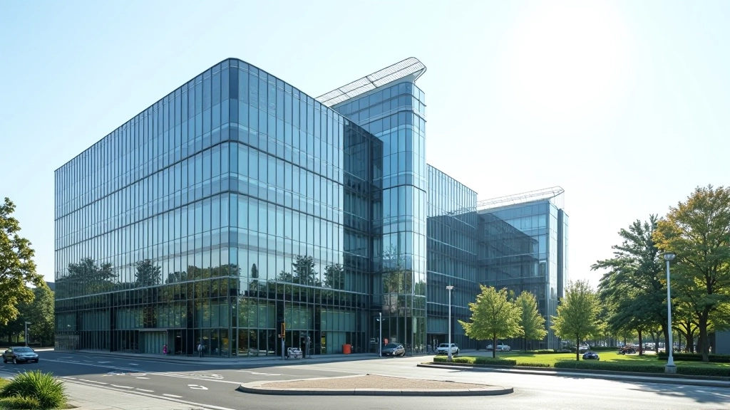 EZB-Gebäude in Frankfurt am Main mit moderner Architektur und europäischen Flaggen